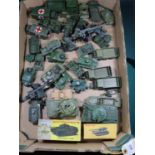 30x Dinky Toys Military vehicles. Including; 2x Centurion Tank, Char. AMX 13 Tonnes, Stalwart,