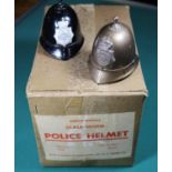Budgie Models scale model Police helmet x2, made in England by STARCOURT LTD for H.Seener LTD. one