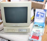 An Amstrad PCW 9512 Personal Computer Word Processor. Comprising; monitor/computer, Daisywheel