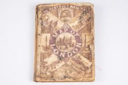 The District Railway Map of London. 6th Ed. pub by The Partington Advertising Co. Folded linen