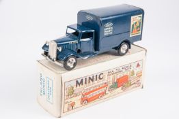 Tri-ang Minic Delivery Van (81M). An LNER van finished in dark blue with plated wheels and black