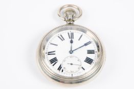 A nickel cased LNER guard's pocket watch. Stamped to reverse 'L.N.E.R. 1650'. Fitted with an
