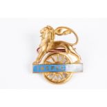 British Railways (Scottish Region) INSPECTOR cap badge. Brass and blue enamel lion over wheel,