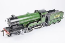 A Bassett Lowke O gauge 4-4-0 clockwork tinplate tender locomotive. Princess Elizabeth 2265, in