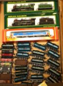 Quantity of OO gauge railway including Hornby and Replica Railways etc. 3 boxed locomotives- A BR