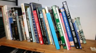 A Quantity of Motor Racing and Motoring related books. Including Jim Clark, Vanishing Litres,
