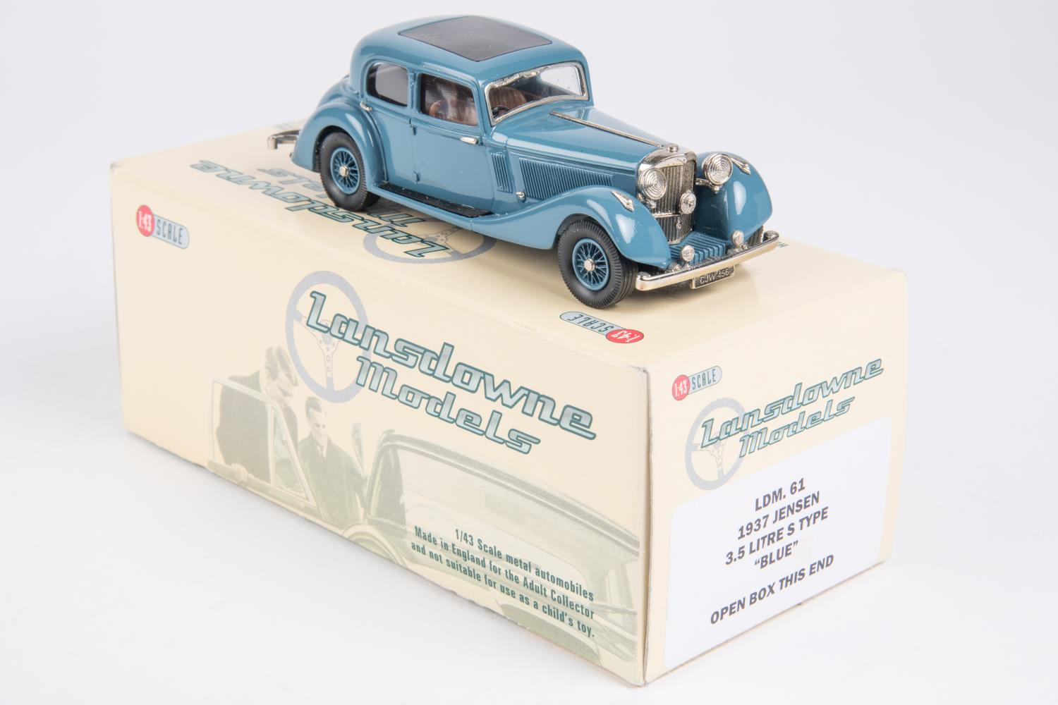 Lansdowne Models LDM.61 1937 Jensen 3.5 Litre S Type "Blue". In an RAF style blue, with light