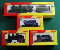 4x Hornby Railroad OO gauge locomotives. An LNER Class A3 4-6-2, Flying Scotsman 4472 (R3086). S&DJR