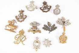 12 Yeomanry cap badges: officers post 1949 Sherwood Rangers, Northumberland Hussars (brass with lugs