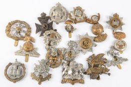 20 different regular Infantry cap badges, including The Buffs, Ryl Norfolk, Lancashire Fus, Ryl