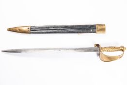 A good well aged copy of a US Model 1841 naval cutlass, the blade stamped with small "MASS", in