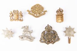 Five Imperial Yeomanry cap badges: Middlesex (officer's with squashed prongs, and OR's with