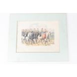 A fine watercolour "Band of the Royal Horse Guards (Field Day Order)", unsigned, 9" x 12", in