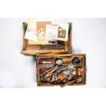 40+ woodworking tools. Early to mid 20th Century tools including; a mallet, hammers, veneer