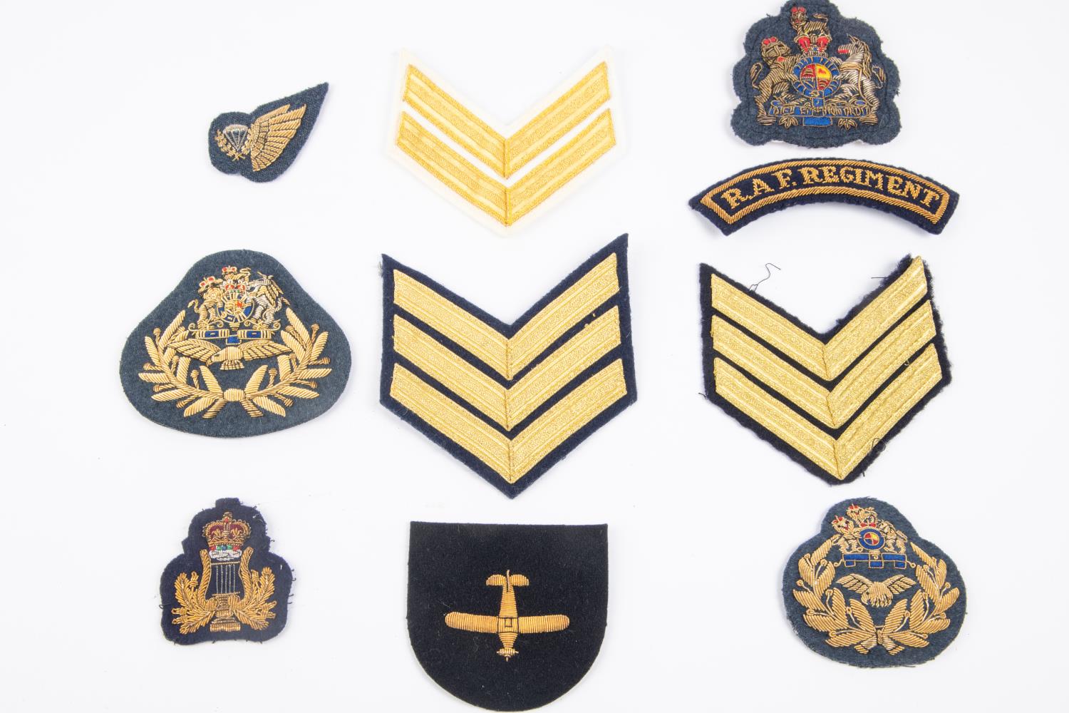 RAF: a quantity of post 1953 RAF bullion wire Qualification rank and trade badges. £50-70