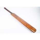 A good Edwardian cricket bat, "The Invincible", specially selected 293 by Stuart Surridge, London,