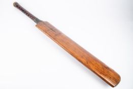A good Edwardian cricket bat, "The Invincible", specially selected 293 by Stuart Surridge, London,