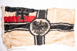 An Imperial German printed flag, 190cm x 90cm, maker's mark on edge. GC £65-75