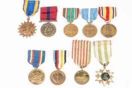 USA medals (9) modern issues: Air Medal; US Marine Corps Good Conduct medal; European-African-M
