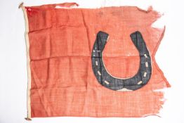 A WWI Divisional printed flag of the 13th Western Division, 42" x 34", of forked guidon type, GC, (