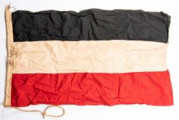 An Imperial German stitched flag, 90cm x 60 cm, edge marked "Berlin 1916". GC £65-75