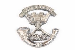 An officer's cap badge of the 2nd Vol Bn, Somerset LI, GC (prongs missing). Appears to be unmarked