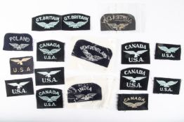 16 WWII period RAF Nationality titles: Newfoundland, India, Poland, USA, Canada, Australia, Gt