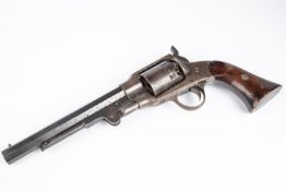 A Rodgers and Spencer .44 6 shot percussion revolver, barrel 7½" marked "Rodgers and Spencer Utica