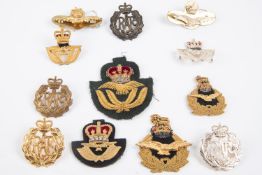 RAF cap badges, post 1953, including Air Rank, Air Rank Field Service, officer's cap and beret,