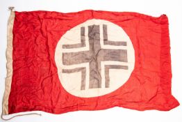 A Third Reich Balkan Kreuz advance troop printed flag, 150x 90cm. GC £65-75