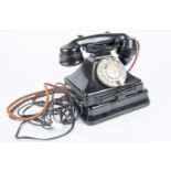 A GPO 1930s/1940s 200 Series telephone. Model 232 with integral drawer. Stamped to the base with '