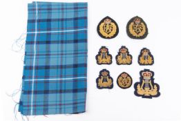 A selection of post 1953 RAF band insignia: cap badges (3), qualification badges (5), with small