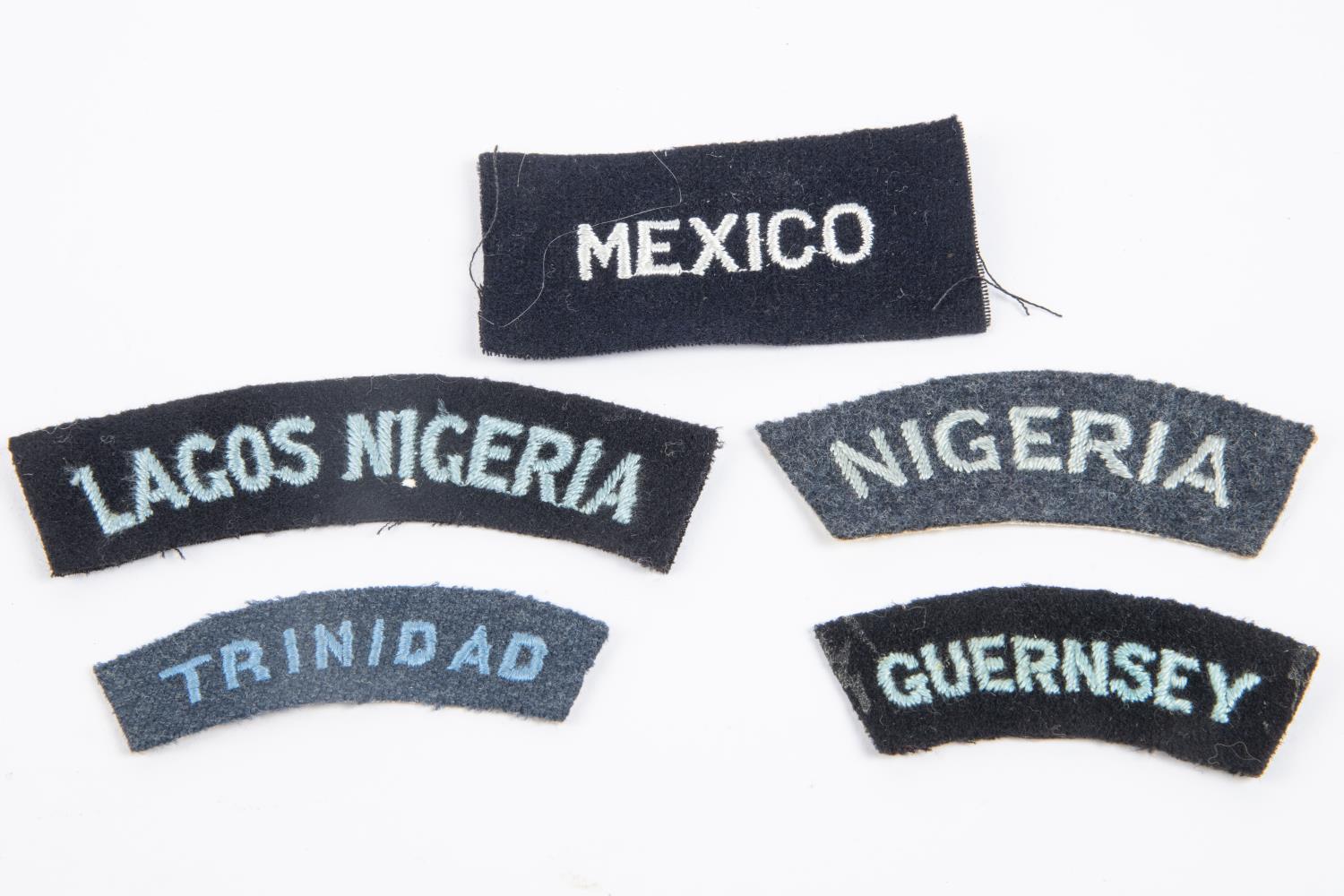 A selection of WWII RAF Nationality titles: Lagos Nigeria, Nigeria, Guernsey, Mexico and