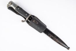 A Third Reich K98 dress bayonet, plated blade 7" by Robert Klass, Solingen, etched on one side