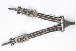 A set of Third Reich Luftwaffe officer's dress dagger hanging straps, alloy mounts. GC £150-175