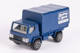 A Dinky Toys plastic pre-production Convoy Truck. In Godfrey Davis Self Drive Rental dark blue