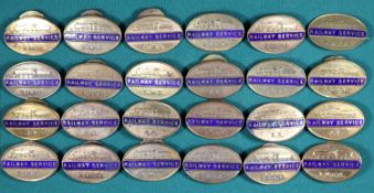 24x Railway Service badges. World War Two brass lapel badges including; 6x Southern Railway, 1x