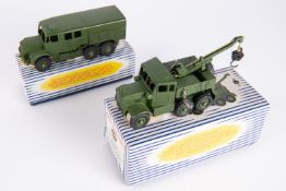 2x Dinky Supertoys Military vehicles. Recovery Tractor (661). Medium Artillery Tractor (689). Both