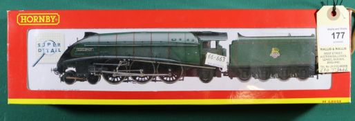 A Hornby 'OO' gauge BR class A4 4-6-2 Tender Locomotive, 'Guillemot', RN 60020 (R2494). In lined