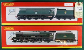 2 Hornby 'OO' gauge Locomotives. BR Battle of Britain class 4-6-2 Tender Locomotive, 'Tangmere'.