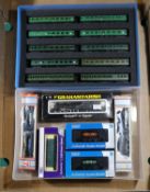 16x N gauge items by Dapol, Graham Farish, etc. Including 2x locomotives; a BR Crab 2-6-0