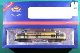 A Bachmann 'OO' gauge BR class 37/0 Co-Co Diesel Locomotive, RN 37254. In weathered grey and
