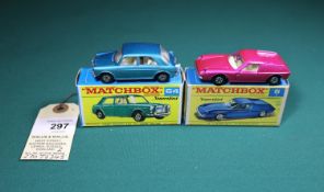 2 Matchbox Superfast. No.5 Lotus Europa. Example in metallic deep pink with ivory interior, silvered