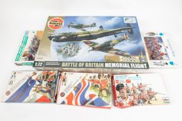 Quantity of 30+unmade model kits and Airfix plastic soldiers, 1:32 scale British infantry support