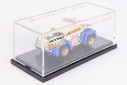 Matchbox Hero city 2004 toy fair special issue. Finished in gold chrome body with blue wheel arches.