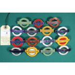 14x London Transport bus related enamel cap badges by Gaunt, Firmin, etc. 2x Tram & Trolleybus staff