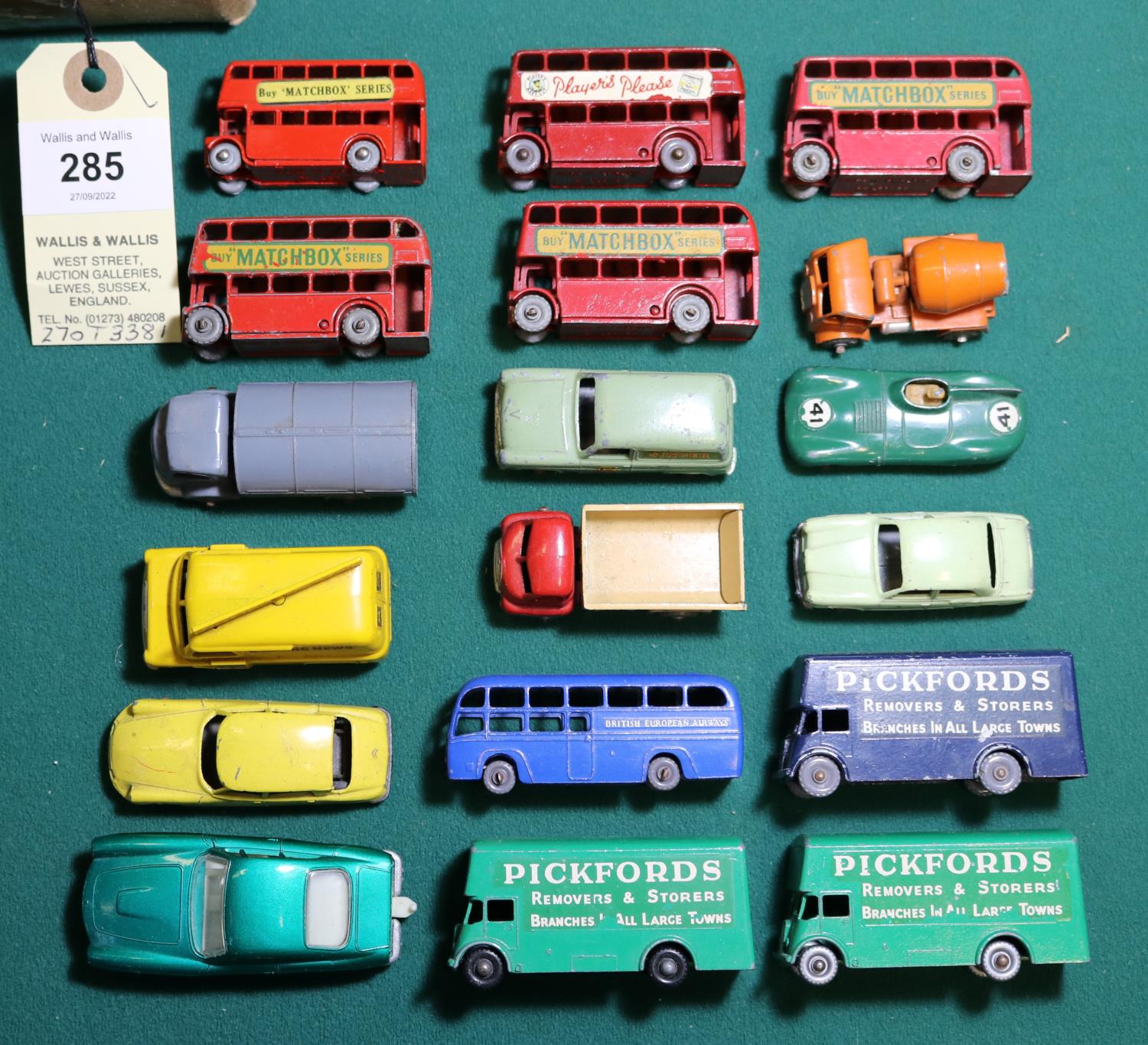 A quantity of Matchbox series. Including Trolleybus. 4x London Bus plus a small scale example. 3x