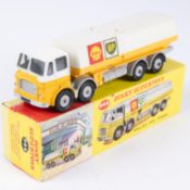A Dinky Toys Shell-BP Fuel Tanker (944). A Leyland Octopus with yellow and white cab, grey chassis