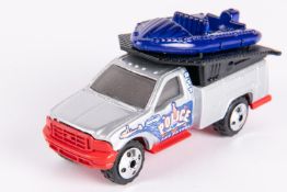 Matchbox Ford utility truck (police). Hand painted and hand decorated, glued base. From Tyco