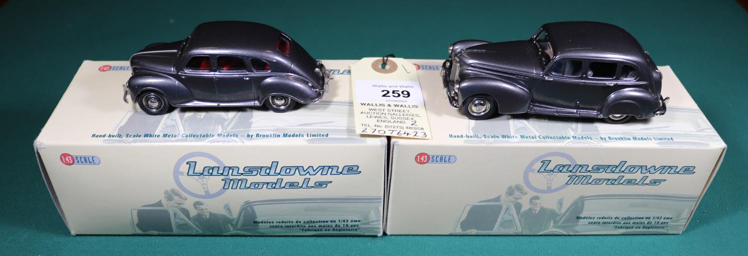 2 Lansdowne Models. 1953 Jowett Javelin Deluxe LDM26. In metallic grey with red interior, body